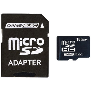 DANE-ELEC DA-2IN1-16G-R 16GB Micro SDHC Flash Card with SD Adapter