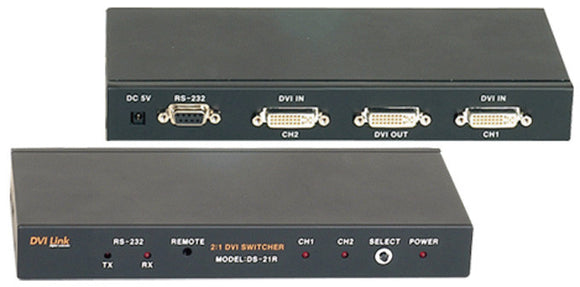 Digital Extender DVI 4X1 Switcher With RS232