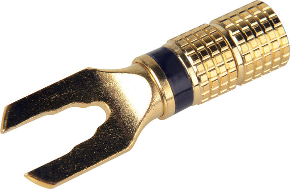 Deluxe Gold Spade Connector -RED