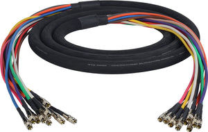 3G/HD-SDI Gepco VS12230 12-Channel DIN1.0/2.3 Video Snake Cable 5FT