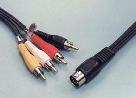 5-pin DIN to 4 RCA plugs 5FT