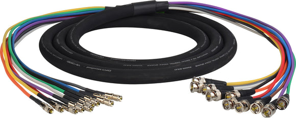 3G/HD-SDI Gepco VS10230 10-Channel DIN1.0/2.3 Male to BNC Male Video Adapter Snake Cable 35FT