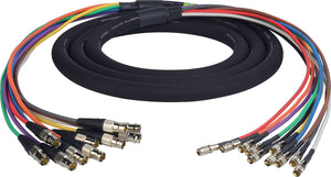 3G/HD-SDI Gepco VS10230 10-Channel DIN1.0/2.3 to BNC Female Video Adapter Snake Cable 10FT