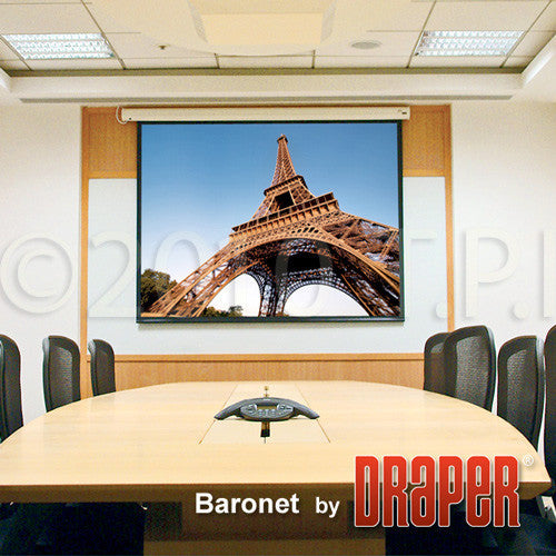 Draper 129006 42.5x56.5 Inch 4:3 NTSC Video Format Matt White Baronet Screen