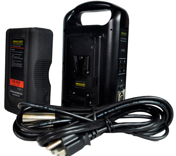 Dracast DR-1x89S-1xCH2V 89S V-Mount Battery Charger Kit