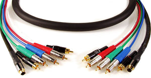 3 RCA Video 1 S-Video and 2 RCA Audio Cable 10FT