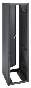 ERK-4425 44 Space (77in) 25in Deep Stand Alone Rack with Rear Door Black Finish