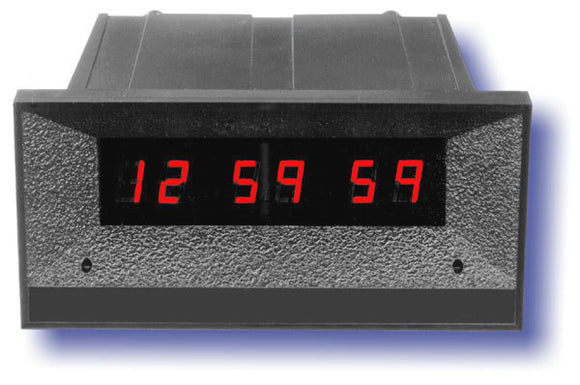 ESE 12 Hour 7/16 High Red Digit Real Time Clock BLACK