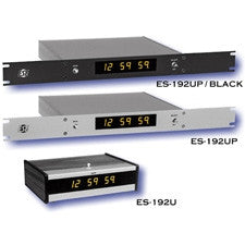 ESE ES-192U Master Clock (6-Digit 12 Hour) with Option P Rack Mount (Clear or Black)