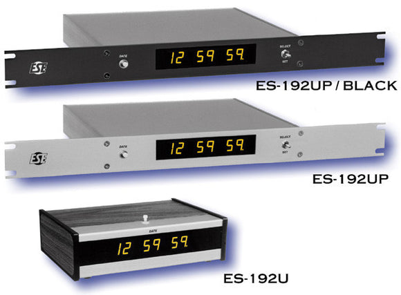 ESE ES 192U Master Clock 6 Digit 12 Hour with Option P Rack Mount UL Power Supply