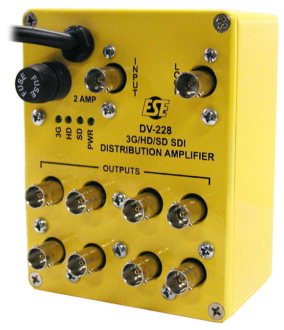 ESE DV-228 3G/HD/SD SDI Reclocking Distribution Amplifier