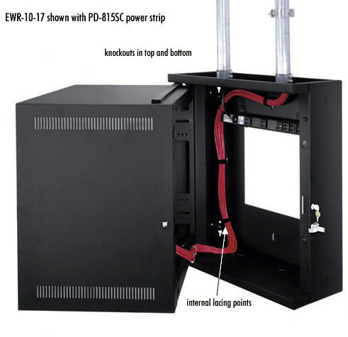 8 Space Sectional Wall Rack with Solid Front Door