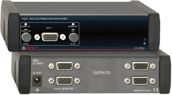 RDL EZ-VMD4 VGA/XGA Distribution Amplifier - 1x4