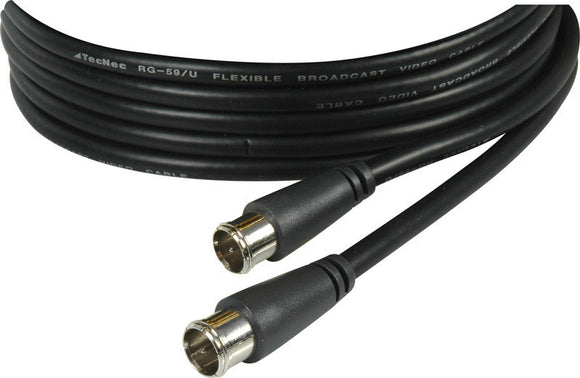 TecNec F Male to Male Push-On Molded Cable 25FT