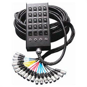 RapcoHorizon 20-Channel Pro Series Fan To Box Snake Cables with 1/4in Balanced Returns 50FT