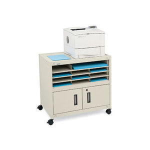 Bretford FC27 Office Machine Stand With Adj Int Shelf 36 x 18 x 27 Putty/Beige