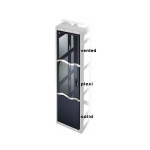 FD-18 Solid Front Door Fits 18 Space DWR Series Racks Black Finish