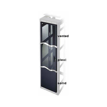 Solid Front Door Fits 8 Space DWR Series Racks Black Finish