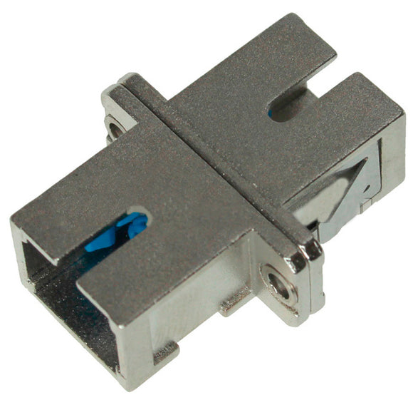 SC to SC Fiber Adapter Simplex Singlemode with Zirconia Sleeve & Metal Flange