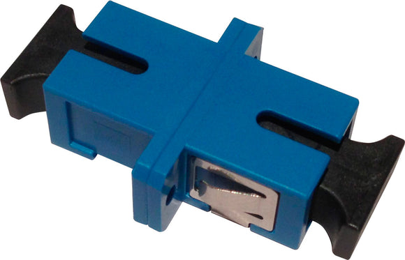 SC to SC Fiber Adapter Simplex Singlemode with Zirconia Sleeve & Plastic Flange