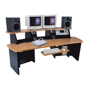 Omnirax Force 12 Audio Video Workstation (Black Melamine)