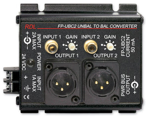 RDL FP-UBC2 Unbalanced to Balanced Converter - 2-Channel