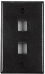 HellermannTyton Two Port Flushmount Faceplate White