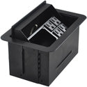 FSR T3U-3R-BLK Table Top Tilt Up Box with 4 AC Outlets - Black Cover