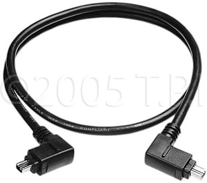 Right Angle 4-Pin Firewire to Right Angle 4-Pin Firewire 72FT Black