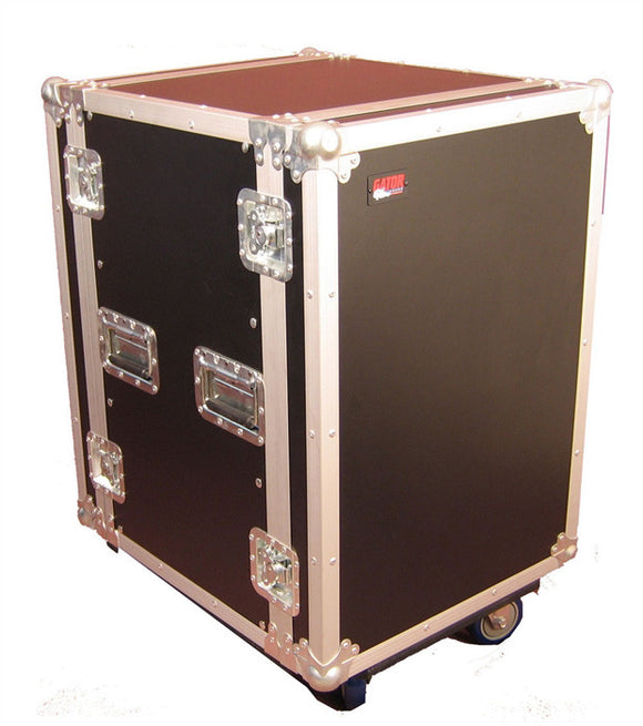 Gator G-TOUR 16U CAST 16-Space Rack Road Case w/ Locking Caster Board