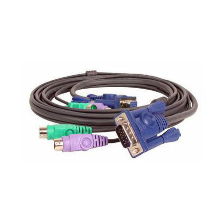 IOGEAR G2L5002P Micro-Lite Bonded All-in-one PS/2 VGA KVM Cable 6FT