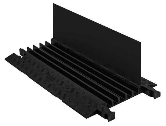 Checkers Guard Dog GDCR5X125 4-Way Cross For 5-Channel Cable Protector - Black Lid/Black Ramps