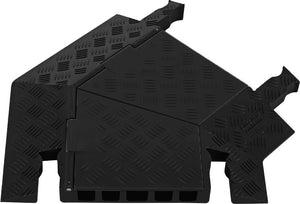 Checkers Guard Dog 45 Degree Right Turn For 5-Channel Cable Protector - Black Lid/Black Ramps