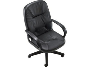 Global Furniture 4009 High Back Leather Media Chair 17-21 Inch Seat Height Black