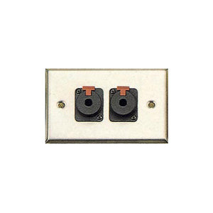 Contractor Series Wall Plate with 2 Latching 1/4 Inch Jacks