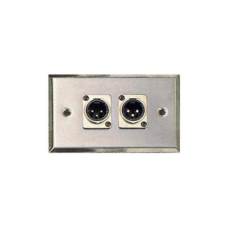 Contractor Series Wall Plate with 2 Male XLR