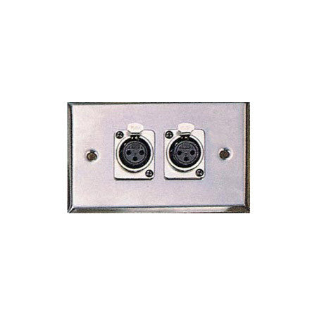 Contractor Series Wall Plate with 2 Female XLR