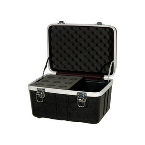 Grundorf ABS-MC09C Microphone Case - Holds 9 Mics w/ Storage Compartment