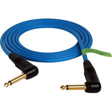 TecNec Hi Clarity 1/4in Right Angle Instrument Cable 6FT (Black or Blue)