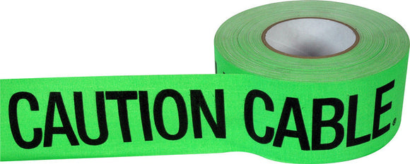 TecNec GT-CABLE Warning Tape CAUTION CABLE 3 Inch x 60 Yard Hot Green