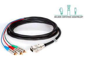 Belden-Kings HDTV 3-Channel RCA Male to VGA Male Cable 10FT