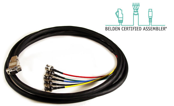 Belden/Kings HDTV 5-Channel BNC Male to VGA Male Cable 15FT