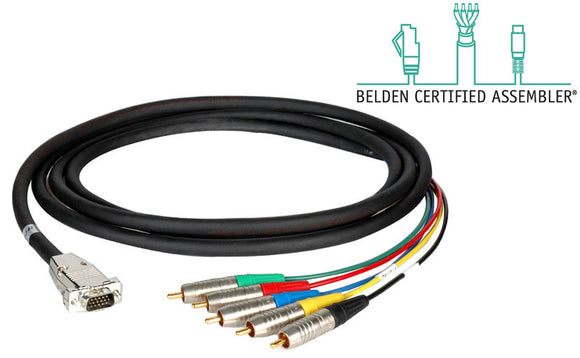 Belden-Kings HDTV 5-Channel RCA Male to VGA Male Cable 6FT