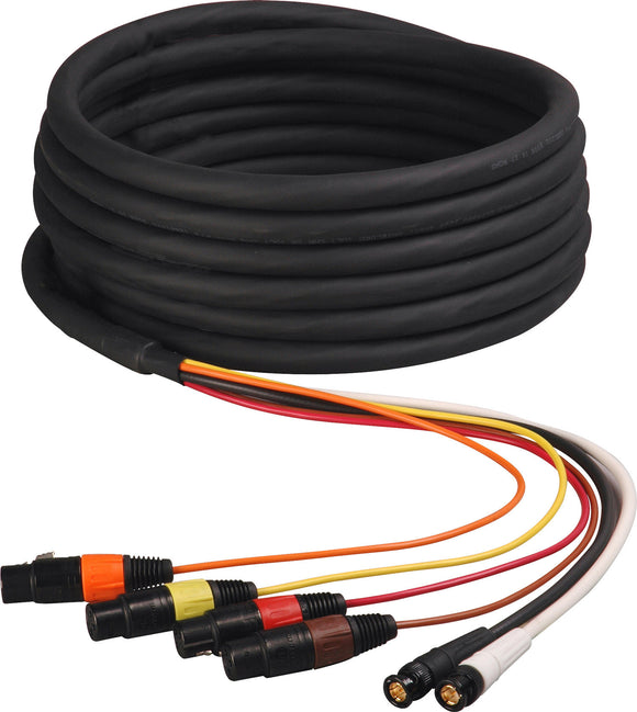 2-Channel HD-SDI Video and 4-Channel XLR Audio Snake Cable 150FT