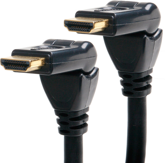 TecNec v1.4 Male to Male HDMI Cable with 180 Degree Swivel Ends 25FT