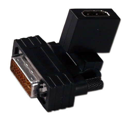 HDMI Female to DVI Male Swivel Adapter