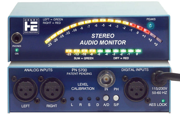 Henry Engineering Stereo Audio Monitor with AES Input