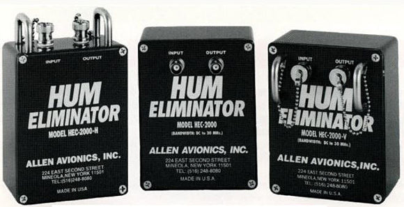 Allen Avionics HEC-2000H 75 Ohm Hum Eliminator With Handles