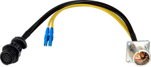 Camplex LEMO EDW to Duplex LC & 8-Pin RG Inline Fiber Breakout 18 Inch