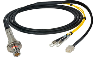 Camplex LEMO FMW to Dual ST & 6-Pin Amp In-Line Fiber Breakout 25 Foot